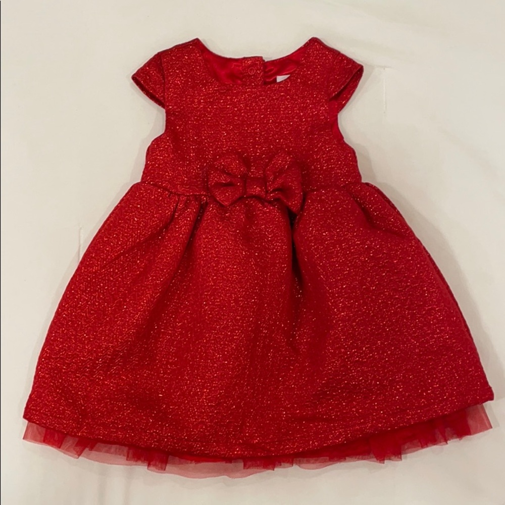 Cap sleeve sparkly red 18 month Christmas dress